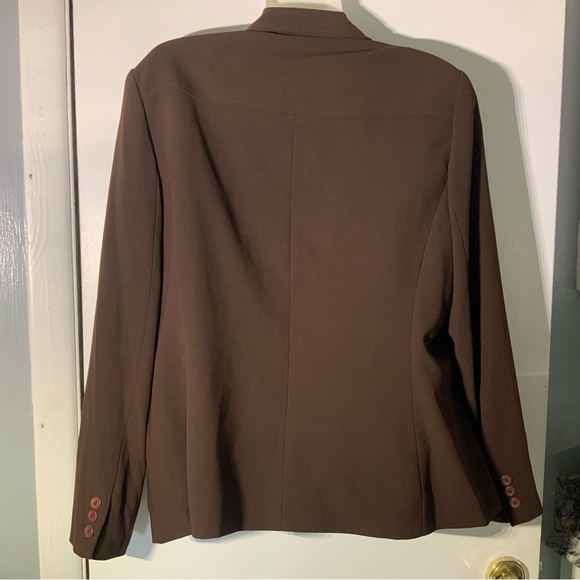 BOB MACKIE VINTAGE BROWN LEISURE SUIT STYLE BLAZER SUIT JACKET SZ 14 - Picture 2 of 7
